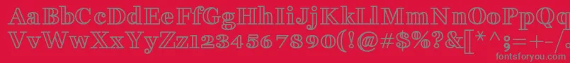 FakedesOutlineBold Font – Gray Fonts on Red Background
