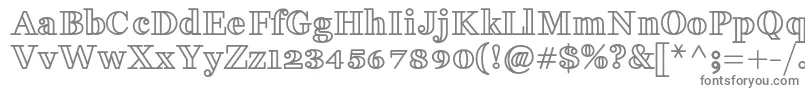 FakedesOutlineBold Font – Gray Fonts on White Background