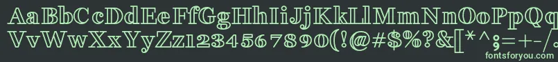 FakedesOutlineBold Font – Green Fonts on Black Background