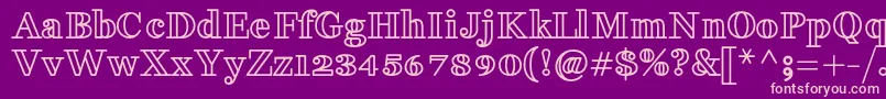 FakedesOutlineBold Font – Pink Fonts on Purple Background