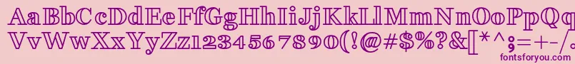FakedesOutlineBold Font – Purple Fonts on Pink Background