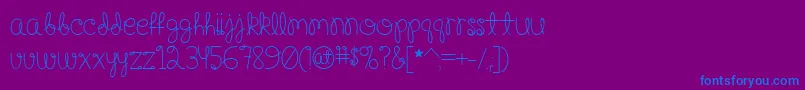 HappyBirthdayBabyMedium Font – Blue Fonts on Purple Background