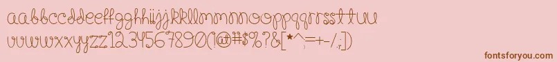 HappyBirthdayBabyMedium Font – Brown Fonts on Pink Background