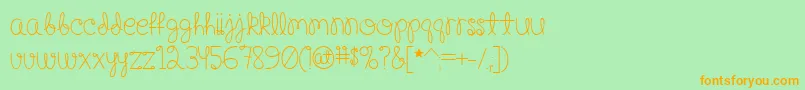 HappyBirthdayBabyMedium Font – Orange Fonts on Green Background