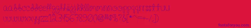 HappyBirthdayBabyMedium Font – Purple Fonts on Red Background