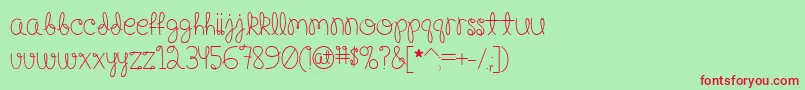 HappyBirthdayBabyMedium-Schriftart – Rote Schriften auf grünem Hintergrund