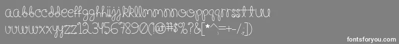HappyBirthdayBabyMedium Font – White Fonts on Gray Background