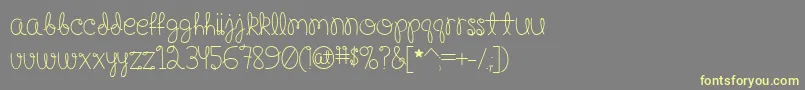 HappyBirthdayBabyMedium Font – Yellow Fonts on Gray Background