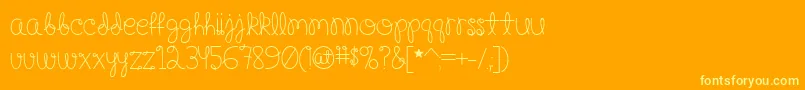 HappyBirthdayBabyMedium Font – Yellow Fonts on Orange Background