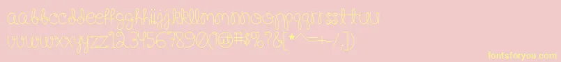 HappyBirthdayBabyMedium Font – Yellow Fonts on Pink Background