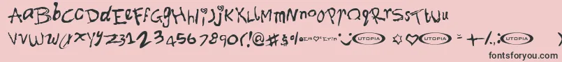 Fontforerin Font – Black Fonts on Pink Background