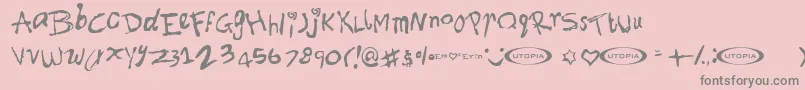 Fontforerin Font – Gray Fonts on Pink Background