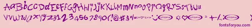 Fontforerin Font – Purple Fonts on Pink Background