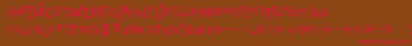 Fontforerin Font – Red Fonts on Brown Background