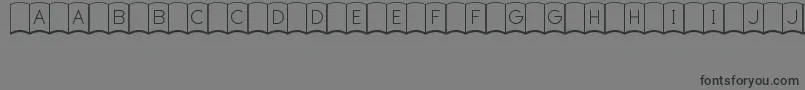 フォントFirstEditionJl – 黒い文字の灰色の背景