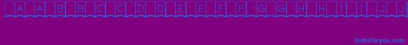 FirstEditionJl Font – Blue Fonts on Purple Background