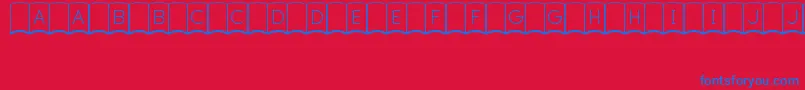 FirstEditionJl Font – Blue Fonts on Red Background