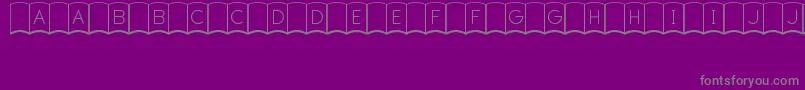 FirstEditionJl Font – Gray Fonts on Purple Background