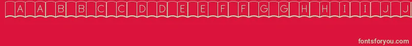 FirstEditionJl Font – Green Fonts on Red Background