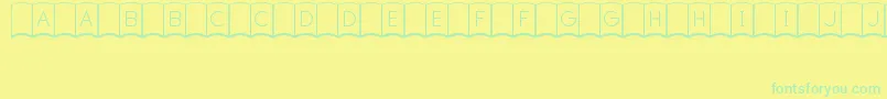 FirstEditionJl Font – Green Fonts on Yellow Background