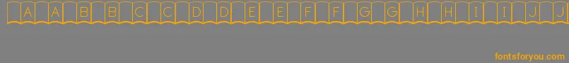 FirstEditionJl Font – Orange Fonts on Gray Background