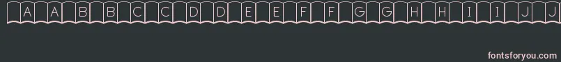 FirstEditionJl-Schriftart – Rosa Schriften auf schwarzem Hintergrund
