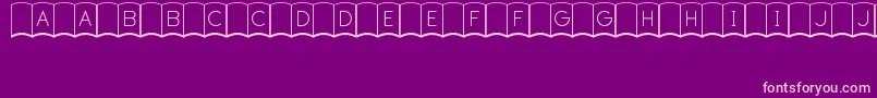 FirstEditionJl Font – Pink Fonts on Purple Background