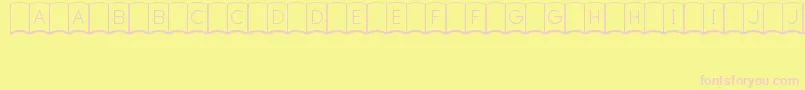 FirstEditionJl Font – Pink Fonts on Yellow Background