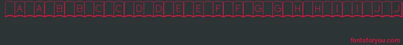 fuente FirstEditionJl – Fuentes Rojas Sobre Fondo Negro
