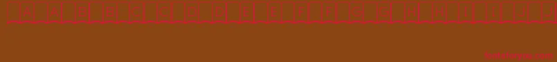 FirstEditionJl Font – Red Fonts on Brown Background