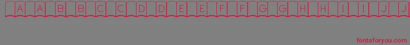 FirstEditionJl Font – Red Fonts on Gray Background