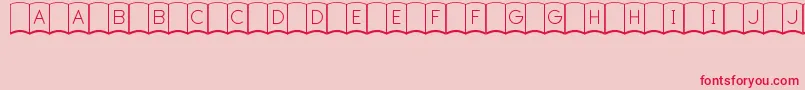 FirstEditionJl Font – Red Fonts on Pink Background