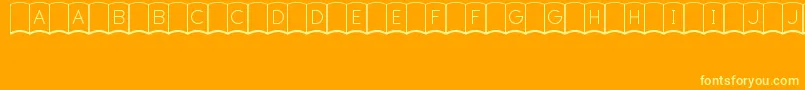 FirstEditionJl Font – Yellow Fonts on Orange Background