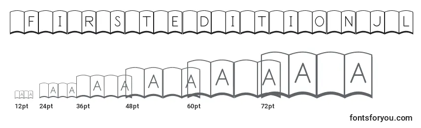 Größen der Schriftart FirstEditionJl