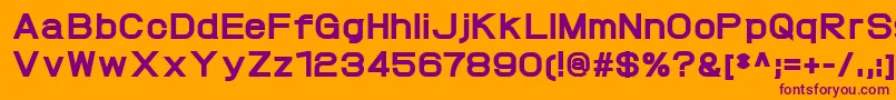 ProtofetHeavy Font – Purple Fonts on Orange Background