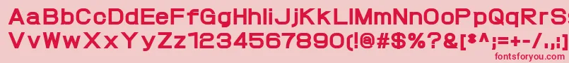 ProtofetHeavy-Schriftart – Rote Schriften auf rosa Hintergrund