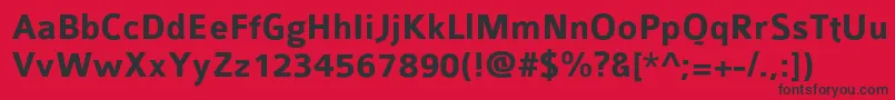 Colabbol Font – Black Fonts on Red Background