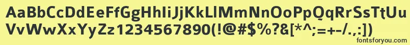 Colabbol Font – Black Fonts on Yellow Background