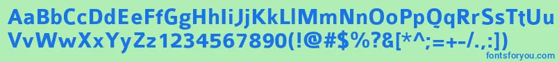 Colabbol Font – Blue Fonts on Green Background