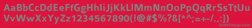 Colabbol Font – Gray Fonts on Red Background