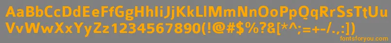 Colabbol Font – Orange Fonts on Gray Background