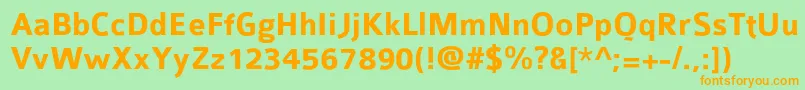 Colabbol Font – Orange Fonts on Green Background
