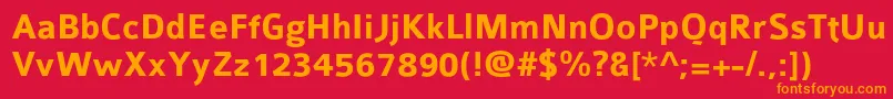 Colabbol Font – Orange Fonts on Red Background