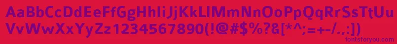 Colabbol Font – Purple Fonts on Red Background
