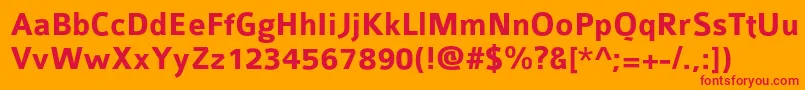 Colabbol Font – Red Fonts on Orange Background