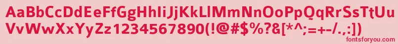 Colabbol Font – Red Fonts on Pink Background