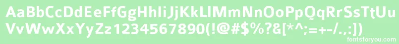 Colabbol Font – White Fonts on Green Background