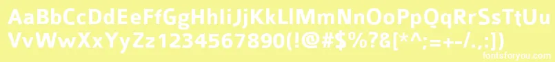 Colabbol Font – White Fonts on Yellow Background