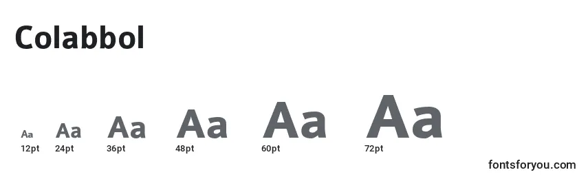 Colabbol Font Sizes