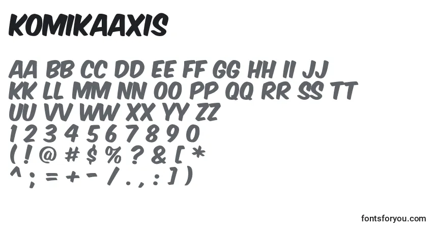 Schriftart KomikaAxis – Alphabet, Zahlen, spezielle Symbole